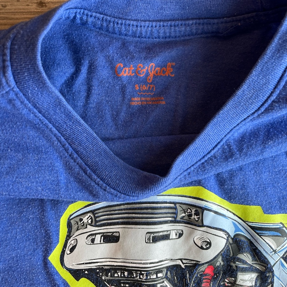 Cat & Jack Boy Long Sleeve Monster Truck Tee T-Shirt Blue Small 6/7 - Picture 4 of 6